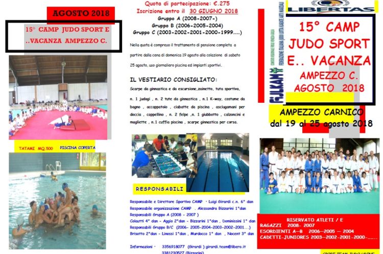 15° Camp Judo Sport e.. Vacanza